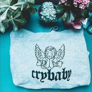 CRYBABY cropped hoodie.